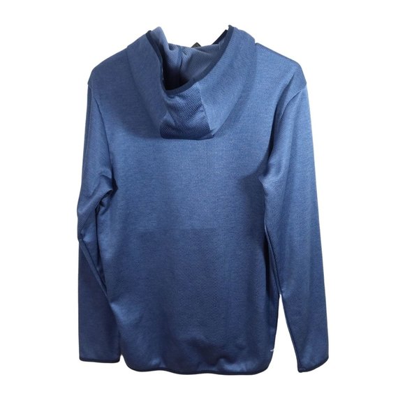 ADIDAS S Blue Team Issue Badge of Sport Climawarm Pullover Hoodie Sweatshirt - Picture 2 of 6